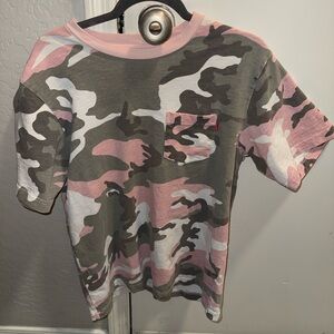 Supreme Pocket Tee Pink Woodland Camo Mens Size Medium